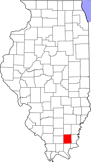 Map Of Illinois Highlighting Saline County