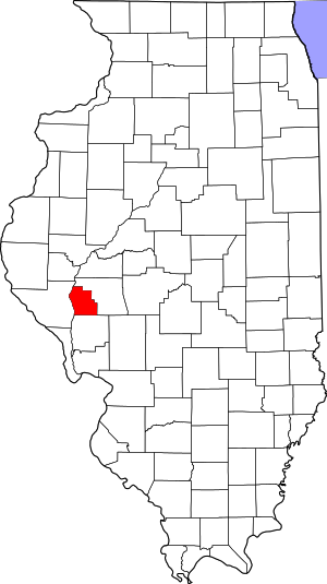 Map Of Illinois Highlighting Scott County