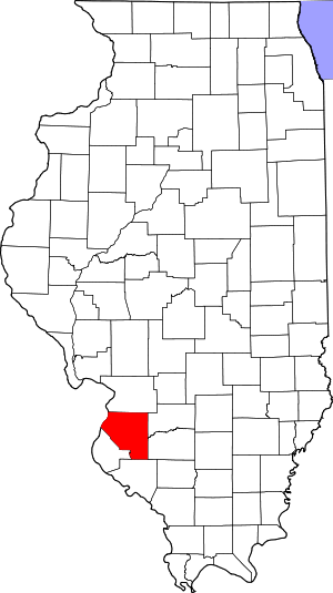 Map Of Illinois Highlighting St. Clair County