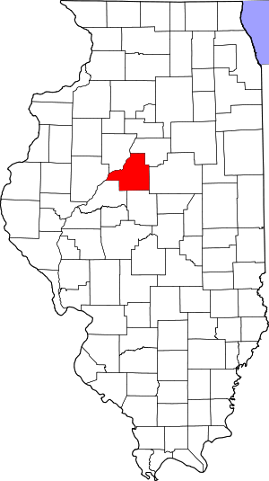 Map Of Illinois Highlighting Tazewell County