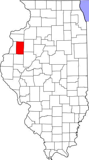 Map Of Illinois Highlighting Warren County