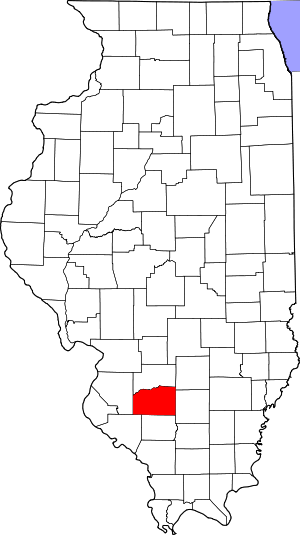 Map Of Illinois Highlighting Washington County