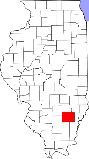 Map Of Illinois Highlighting Wayne County