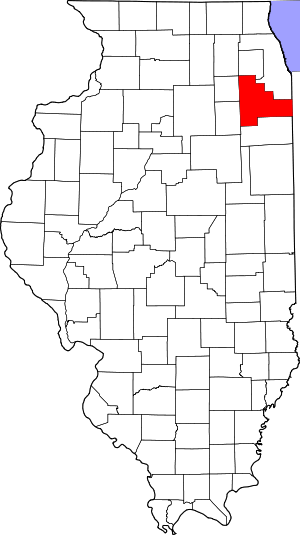 Map Of Illinois Highlighting Will County