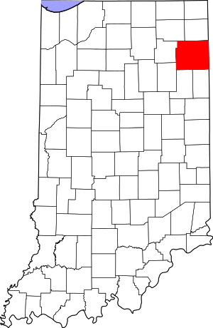 Map Of Indiana Highlighting Allen County