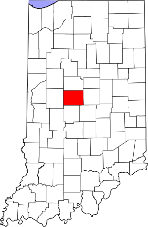 Map Of Indiana Highlighting Boone County