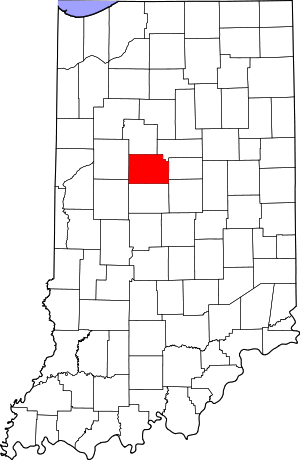 Map Of Indiana Highlighting Clinton County