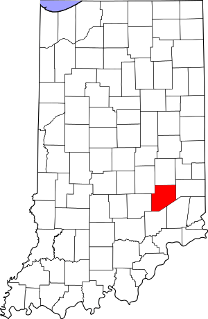 Map Of Indiana Highlighting Decatur County