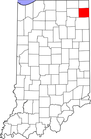 Map Of Indiana Highlighting Dekalb County