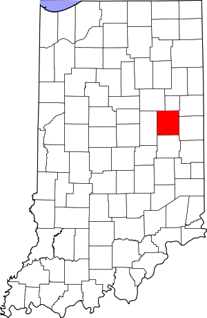 Map Of Indiana Highlighting Delaware County