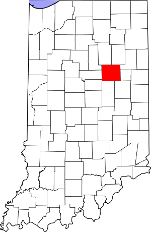 Map Of Indiana Highlighting Grant County