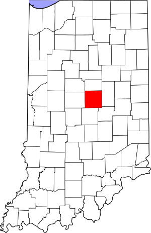 Map Of Indiana Highlighting Hamilton County