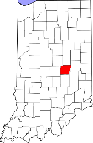 Map Of Indiana Highlighting Hancock County