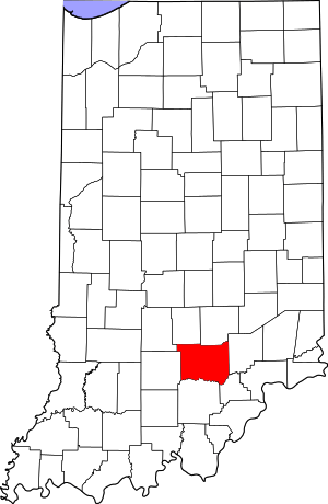 Map Of Indiana Highlighting Jackson County