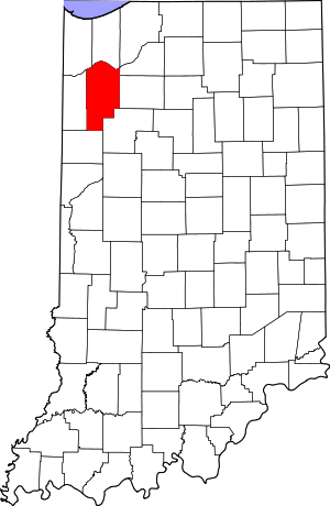 Map Of Indiana Highlighting Jasper County