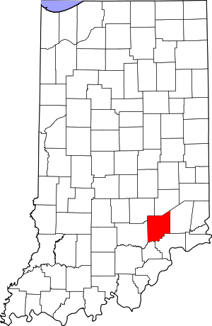 Map Of Indiana Highlighting Jennings County