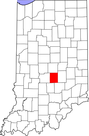 Map Of Indiana Highlighting Johnson County