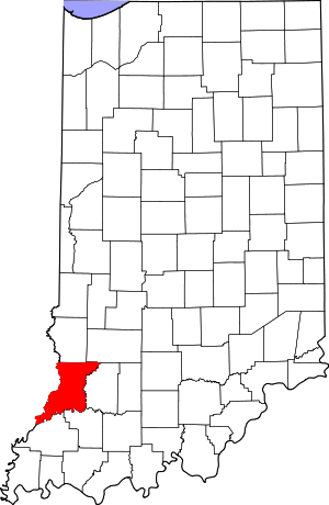 Map Of Indiana Highlighting Knox County