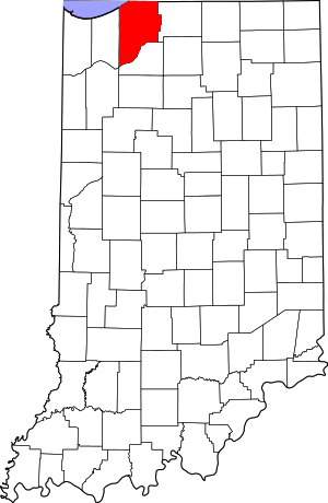 Map Of Indiana Highlighting Laporte County