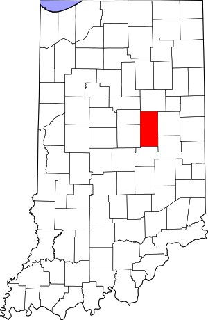 Map Of Indiana Highlighting Madison County