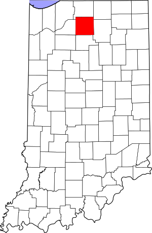 Map Of Indiana Highlighting Marshall County