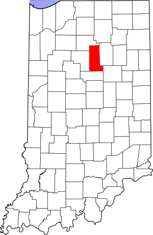 Map Of Indiana Highlighting Miami County