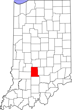 Map Of Indiana Highlighting Monroe County