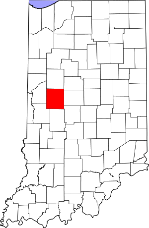 Map Of Indiana Highlighting Montgomery County