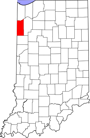 Map Of Indiana Highlighting Newton County