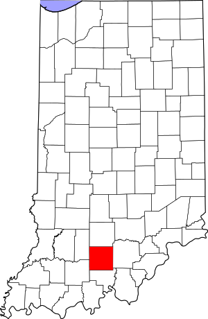 Map Of Indiana Highlighting Orange County