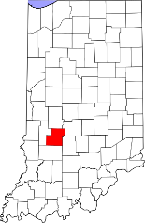 Map Of Indiana Highlighting Owen County