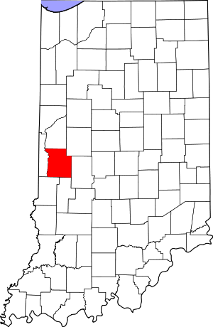 Map Of Indiana Highlighting Parke County