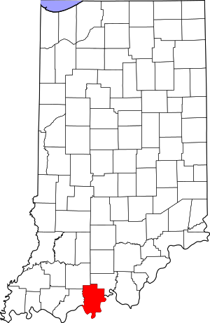 Map Of Indiana Highlighting Perry County