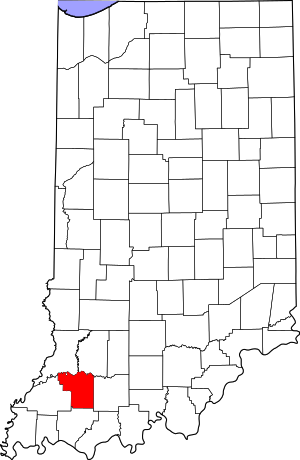 Map Of Indiana Highlighting Pike County