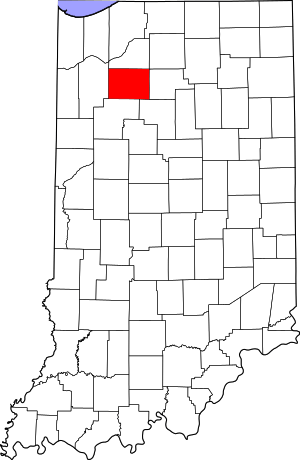 Map Of Indiana Highlighting Pulaski County