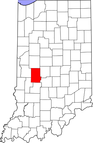 Map Of Indiana Highlighting Putnam County