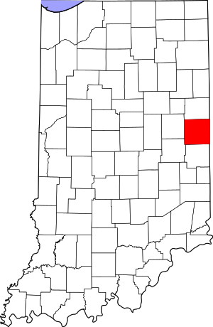 Map Of Indiana Highlighting Randolph County