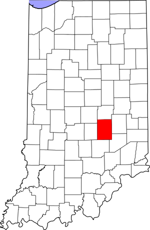 Map Of Indiana Highlighting Shelby County