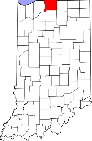 Map Of Indiana Highlighting Saint Joseph County