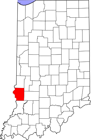 Map Of Indiana Highlighting Sullivan County