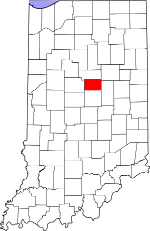 Map Of Indiana Highlighting Tipton County