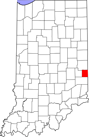 Map Of Indiana Highlighting Union County