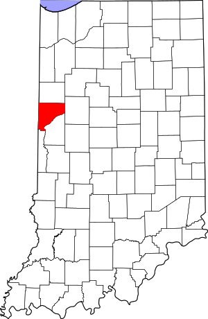 Map Of Indiana Highlighting Warren County