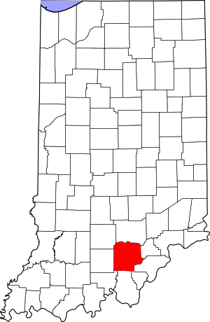 Map Of Indiana Highlighting Washington County