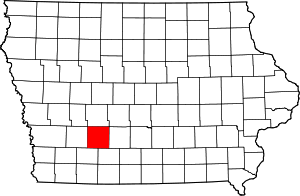 Map Of Iowa Highlighting Adair County