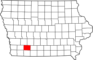 Map Of Iowa Highlighting Adams County