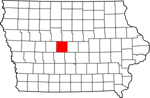 Map Of Iowa Highlighting Boone County