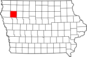 Map Of Iowa Highlighting Cherokee County