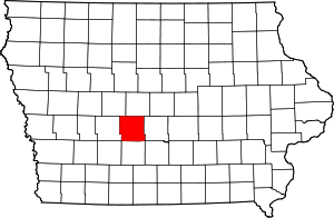 Map Of Iowa Highlighting Dallas County