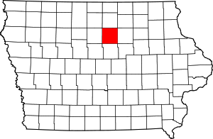 Map Of Iowa Highlighting Franklin County